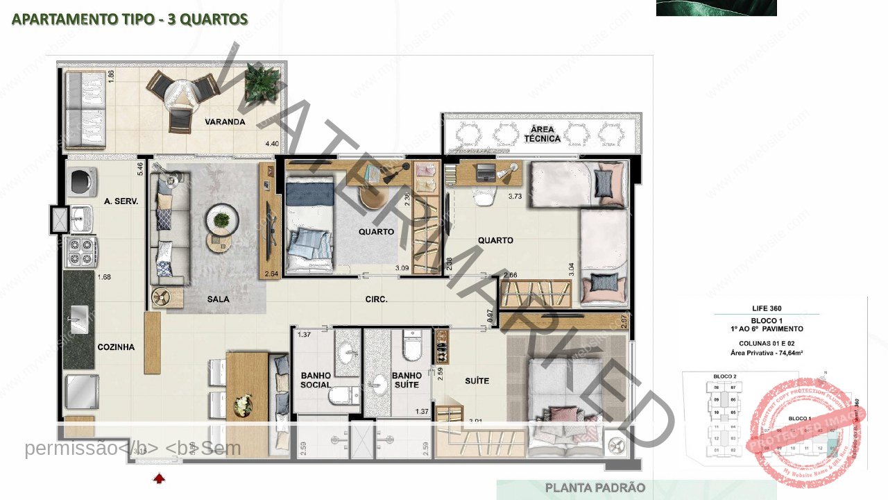 Life-360-Residences-Freguesia-Planta-3 Quartos